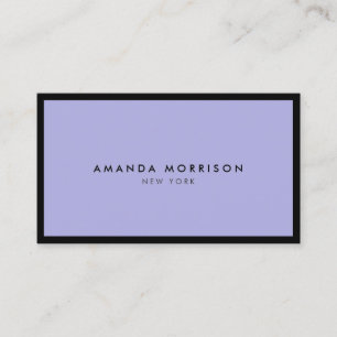 Minimalist Luxury Boutique Black/Periwinkle Business Card