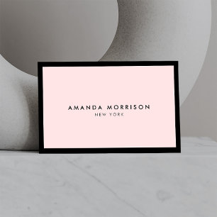Minimalist Luxury Boutique Black/Pink Business Card