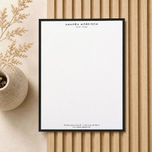 Minimalist Luxury Boutique Black/White Custom Letterhead