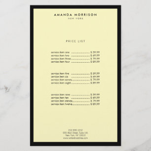 Minimalist Luxury Boutique Black/Yellow Flyer