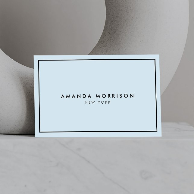 Minimalist Luxury Boutique Blue/Black Business Card (Creator Uploaded)