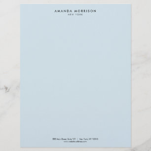 Minimalist Luxury Boutique Blue Custom Letterhead