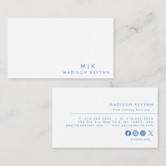 Minimalist Luxury Boutique Ivory Business Card