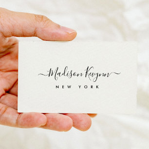 Minimalist Luxury Boutique Ivory Business Card