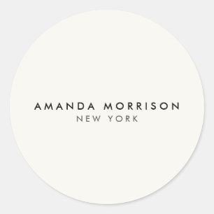 Minimalist Luxury Boutique Ivory Classic Round Sticker