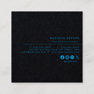 Minimalist Luxury Boutique Ivory Square Business Card