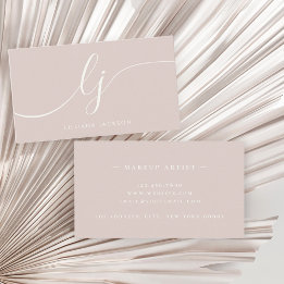 Minimalist Luxury Boutique Rose Gold Ivory Elegant Business Card