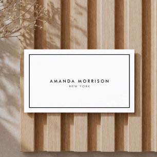 Minimalist Luxury Boutique White/Black Business Card