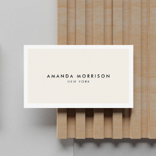 Minimalist Luxury Boutique White/Ivory Business Card