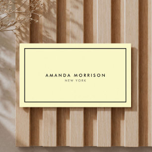 Minimalist Luxury Boutique Yellow/Black Business Card
