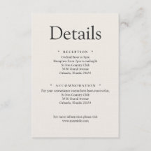 Minimalist Luxury Details Card
