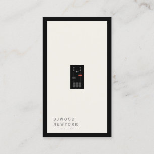Minimalist Luxury DJ Logo Business Card