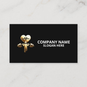 Minimalist Luxury Gym Trainer Coach Weight Fitness Business Card