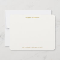 Minimalist Luxury Ivory & Gold Personalised Flat