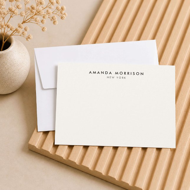 Minimalist Luxury Ivory Note Card (Creator Uploaded)
