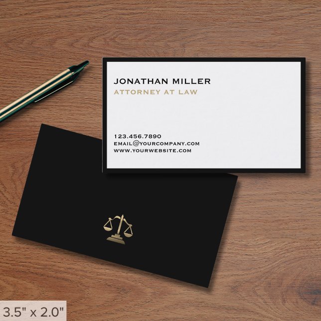 Minimalist Luxury Lawyer Business Card (Creator Uploaded)