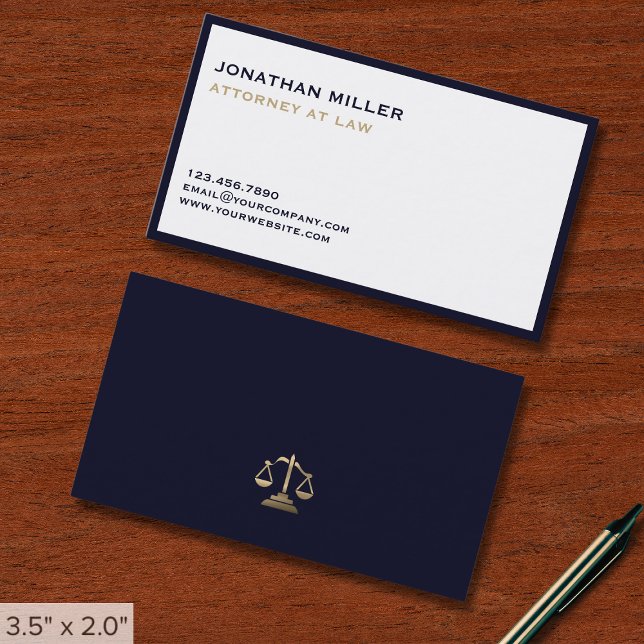 Minimalist Luxury Lawyer Business Card (Creator Uploaded)