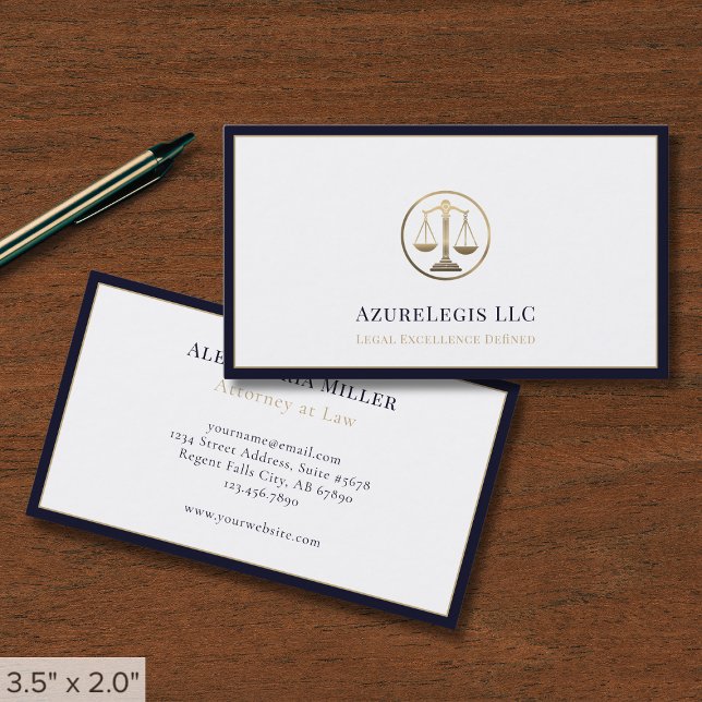 Minimalist Luxury Legal Services Business Card (Creator Uploaded)