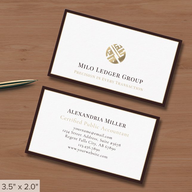 Minimalist Luxury Logo Border Business Card (Creator Uploaded)
