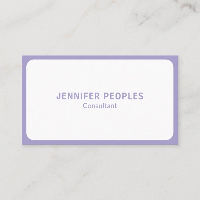 Minimalist Luxury Modern Pastel Blue Business Card (Front)