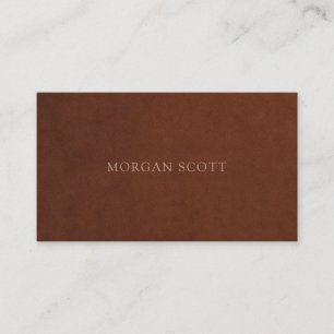 Minimalist Luxury Terracotta Suede Texture Business Card