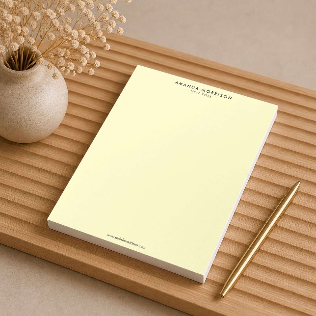 Minimalist Luxury Yellow Notepad (Creator Uploaded)