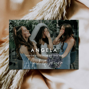 Minimalist Maid of honour thank you card