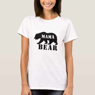 Minimalist Mama Bear Graphic T-shirt Design Womens