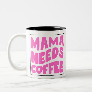Minimalist Mama Needs Coffee Typography Mug