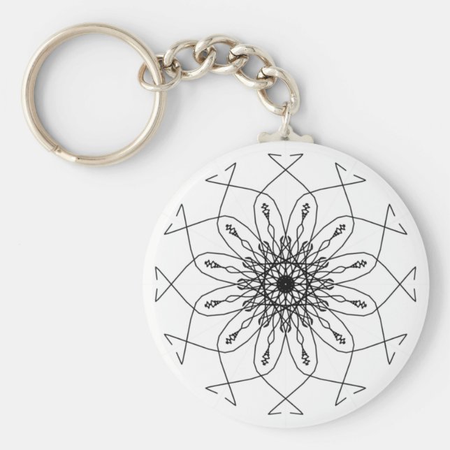 Minimalist mandala key ring (Front)
