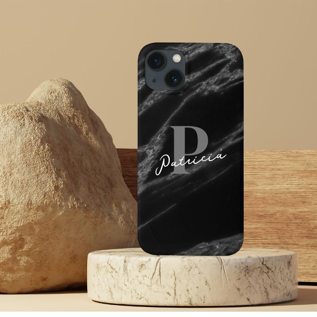Minimalist Marble Black Case-Mate iPhone Case (Creator Uploaded)
