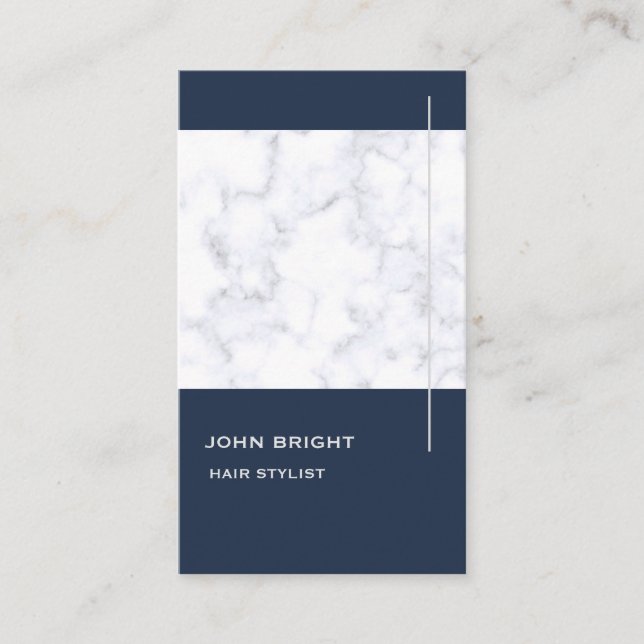 Minimalist Marble Business Card (Front)
