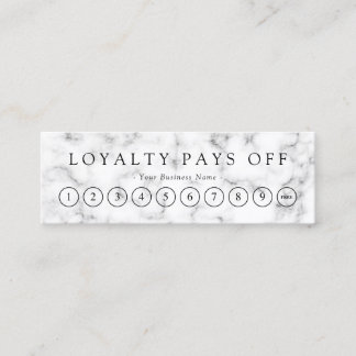 Minimalist Marble Loyalty Punch Card