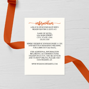 Minimalist Marigold Wedding Enclosure Card