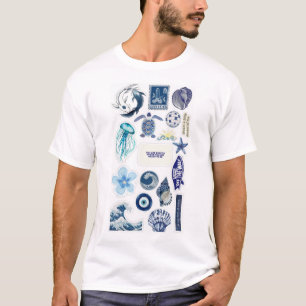 Minimalist Marine Print Men's T-Shirt