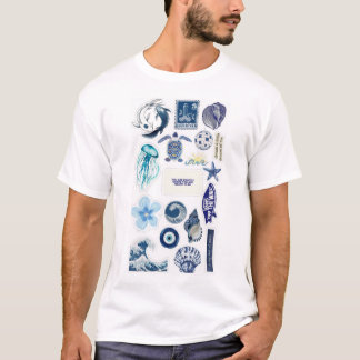 Minimalist Marine Print Men's T-Shirt