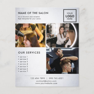 Minimalist Marketing Flyer for Salon