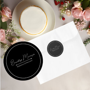  Minimalist Marketing Promotional Business  Classic Round Sticker