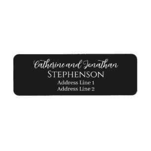 Minimalist Married Couple Return Address Labels