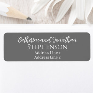Minimalist Married Couple Return Address Labels