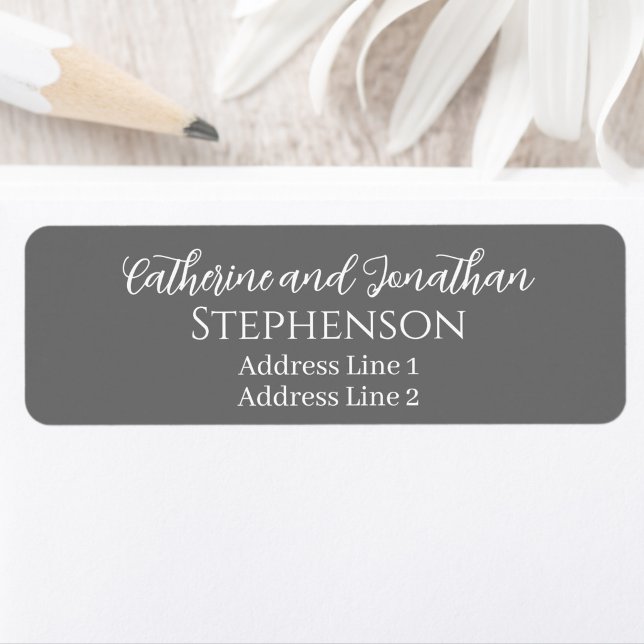 Minimalist Married Couple Return Address Labels (Creator Uploaded)