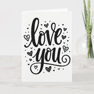 Minimalist Matte Love You Heart Card