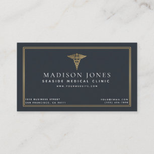 Minimalist Medical Doctor Clinic Professional  Business Card