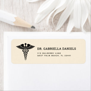 Minimalist Medical Symbol Doctor Healthcare Nurse Return Address Label