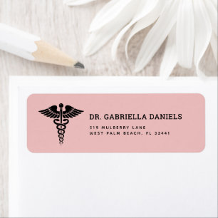 Minimalist Medical Symbol Doctor Healthcare Nurse Return Address Label
