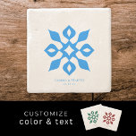 Minimalist Mediterranean Wedding Anniversary Gift Stone Coaster<br><div class="desc">This thoughtful and stylish Mediterranean design makes a perfect keepsake Wedding Anniversary gift that the couple can use or put on display.</div>