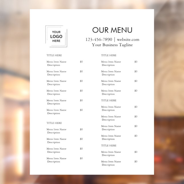 Minimalist Menu | Custom Logo Cafe & Catering  (Sheet 2)