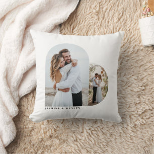 Minimalist Merrier Together Wedding Christmas Cushion