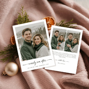 Minimalist Merrily Ever After Christmas Fun Photo Holiday Card