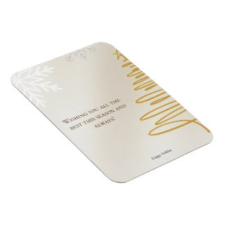 Minimalist Merry Christmas Card Magnet